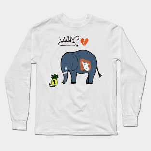 The pineapple elephant is dead Long Sleeve T-Shirt